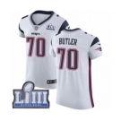 Men's Nike New England Patriots #70 Adam Butler White Vapor Untouchable Elite Player Super Bowl LIII Bound NFL Jersey