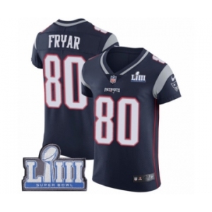 Men's Nike New England Patriots #80 Irving Fryar Navy Blue Team Color Vapor Untouchable Elite Player Super Bowl LIII Bound NFL Jersey