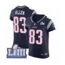 Men's Nike New England Patriots #83 Dwayne Allen Navy Blue Team Color Vapor Untouchable Elite Player Super Bowl LIII Bound NFL Jersey