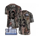 Men's Nike New England Patriots #13 Phillip Dorsett Camo Rush Realtree Limited Super Bowl LIII Bound NFL Jersey