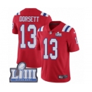 Men's Nike New England Patriots #13 Phillip Dorsett Red Alternate Vapor Untouchable Limited Player Super Bowl LIII Bound NFL Jersey