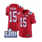 Men's Nike New England Patriots #15 Chris Hogan Red Alternate Vapor Untouchable Limited Player Super Bowl LIII Bound NFL Jersey