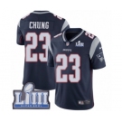 Men's Nike New England Patriots #23 Patrick Chung Navy Blue Team Color Vapor Untouchable Limited Player Super Bowl LIII Bound NFL Jersey