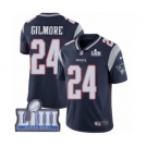 Men's Nike New England Patriots #24 Stephon Gilmore Navy Blue Team Color Vapor Untouchable Limited Player Super Bowl LIII Bound NFL Jersey