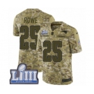 Men's Nike New England Patriots #25 Eric Rowe Limited Camo 2018 Salute to Service Super Bowl LIII Bound NFL Jersey