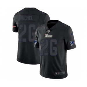 Men's Nike New England Patriots #26 Sony Michel Limited Black Rush Impact NFL Jersey