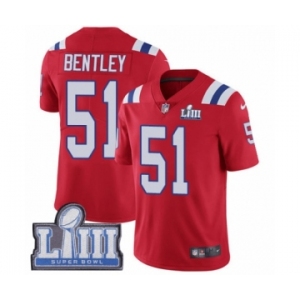 Men's Nike New England Patriots #51 Ja'Whaun Bentley Red Alternate Vapor Untouchable Limited Player Super Bowl LIII Bound NFL Jersey