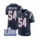 Men's Nike New England Patriots #54 Tedy Bruschi Navy Blue Team Color Vapor Untouchable Limited Player Super Bowl LIII Bound NFL Jersey