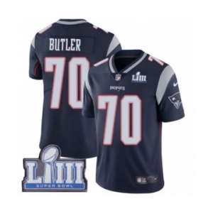 Men's Nike New England Patriots #70 Adam Butler Navy Blue Team Color Vapor Untouchable Limited Player Super Bowl LIII Bound NFL Jersey