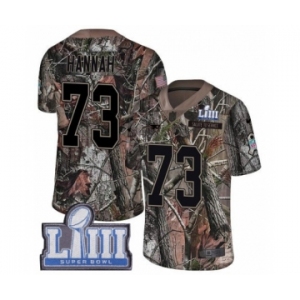 Men's Nike New England Patriots #73 John Hannah Camo Rush Realtree Limited Super Bowl LIII Bound NFL Jersey