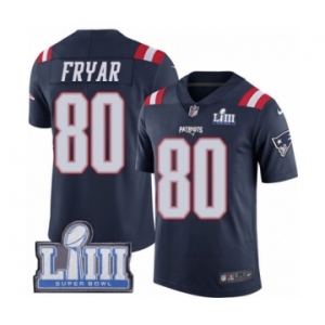 Men's Nike New England Patriots #80 Irving Fryar Limited Navy Blue Rush Vapor Untouchable Super Bowl LIII Bound NFL Jersey