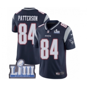 Men's Nike New England Patriots #84 Cordarrelle Patterson Navy Blue Team Color Vapor Untouchable Limited Player Super Bowl LIII Bound NFL Jersey