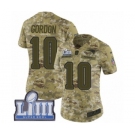 Women's Nike New England Patriots #10 Josh Gordon Limited Camo 2018 Salute to Service Super Bowl LIII Bound NFL Jersey