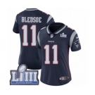 Women's Nike New England Patriots #11 Drew Bledsoe Navy Blue Team Color Vapor Untouchable Limited Player Super Bowl LIII Bound NFL Jersey