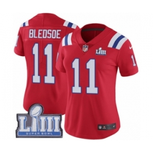 Women's Nike New England Patriots #11 Drew Bledsoe Red Alternate Vapor Untouchable Limited Player Super Bowl LIII Bound NFL Jersey