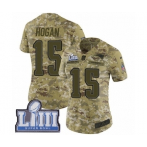 Women's Nike New England Patriots #15 Chris Hogan Limited Camo 2018 Salute to Service Super Bowl LIII Bound NFL Jersey