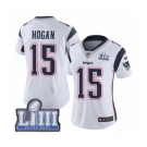 Women's Nike New England Patriots #15 Chris Hogan White Vapor Untouchable Limited Player Super Bowl LIII Bound NFL Jersey