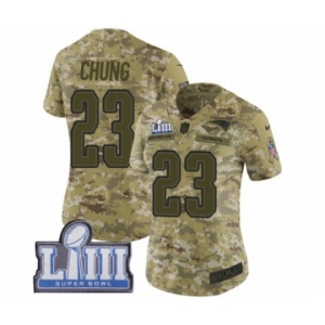 Women's Nike New England Patriots #23 Patrick Chung Limited Camo 2018 Salute to Service Super Bowl LIII Bound NFL Jersey