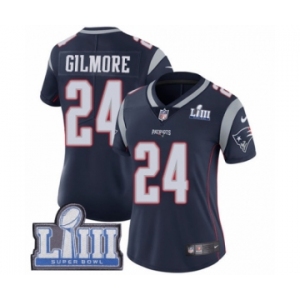 Women's Nike New England Patriots #24 Stephon Gilmore Navy Blue Team Color Vapor Untouchable Limited Player Super Bowl LIII Bound NFL Jersey