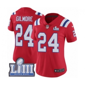 Women's Nike New England Patriots #24 Stephon Gilmore Red Alternate Vapor Untouchable Limited Player Super Bowl LIII Bound NFL Jersey