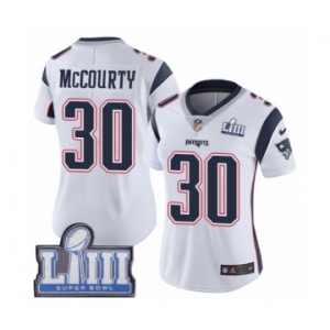 Women's Nike New England Patriots #30 Jason McCourty White Vapor Untouchable Limited Player Super Bowl LIII Bound NFL Jersey