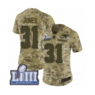 Women's Nike New England Patriots #31 Jonathan Jones Limited Camo 2018 Salute to Service Super Bowl LIII Bound NFL Jersey