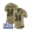 Women's Nike New England Patriots #34 Rex Burkhead Limited Camo 2018 Salute to Service Super Bowl LIII Bound NFL Jersey