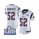 Women's Nike New England Patriots #52 Elandon Roberts White Vapor Untouchable Limited Player Super Bowl LIII Bound NFL Jersey