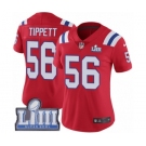 Women's Nike New England Patriots #56 Andre Tippett Red Alternate Vapor Untouchable Limited Player Super Bowl LIII Bound NFL Jersey