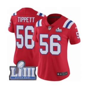 Women's Nike New England Patriots #56 Andre Tippett Red Alternate Vapor Untouchable Limited Player Super Bowl LIII Bound NFL Jersey