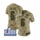 Women's Nike New England Patriots #6 Ryan Allen Limited Camo 2018 Salute to Service Super Bowl LIII Bound NFL Jersey