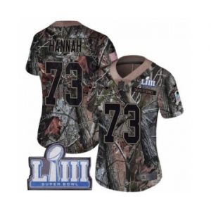 Women's Nike New England Patriots #73 John Hannah Camo Rush Realtree Limited Super Bowl LIII Bound NFL Jersey