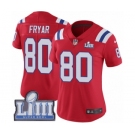 Women's Nike New England Patriots #80 Irving Fryar Red Alternate Vapor Untouchable Limited Player Super Bowl LIII Bound NFL Jersey