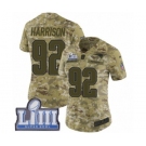 Women's Nike New England Patriots #92 James Harrison Limited Camo 2018 Salute to Service Super Bowl LIII Bound NFL Jersey