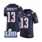 Youth Nike New England Patriots #13 Phillip Dorsett Limited Navy Blue Rush Vapor Untouchable Super Bowl LIII Bound NFL Jersey