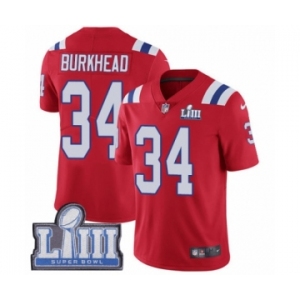 Youth Nike New England Patriots #34 Rex Burkhead Red Alternate Vapor Untouchable Limited Player Super Bowl LIII Bound NFL Jersey