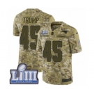 Youth Nike New England Patriots #45 Donald Trump Limited Camo 2018 Salute to Service Super Bowl LIII Bound NFL Jersey