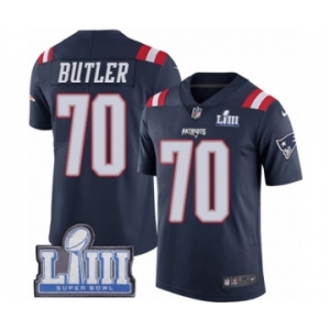 Youth Nike New England Patriots #70 Adam Butler Limited Navy Blue Rush Vapor Untouchable Super Bowl LIII Bound NFL Jersey