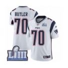 Youth Nike New England Patriots #70 Adam Butler White Vapor Untouchable Limited Player Super Bowl LIII Bound NFL Jersey