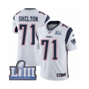 Youth Nike New England Patriots #71 Danny Shelton White Vapor Untouchable Limited Player Super Bowl LIII Bound NFL Jersey