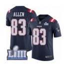 Youth Nike New England Patriots #83 Dwayne Allen Limited Navy Blue Rush Vapor Untouchable Super Bowl LIII Bound NFL Jersey