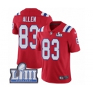 Youth Nike New England Patriots #83 Dwayne Allen Red Alternate Vapor Untouchable Limited Player Super Bowl LIII Bound NFL Jersey