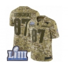 Youth Nike New England Patriots #87 Rob Gronkowski Limited Camo 2018 Salute to Service Super Bowl LIII Bound NFL Jersey