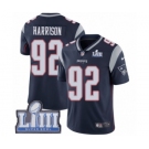 Youth Nike New England Patriots #92 James Harrison Navy Blue Team Color Vapor Untouchable Limited Player Super Bowl LIII Bound NFL Jersey