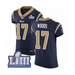 Men's Nike Los Angeles Rams #17 Robert Woods Navy Blue Team Color Vapor Untouchable Elite Player Super Bowl LIII Bound NFL Jersey