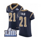Men's Nike Los Angeles Rams #21 Aqib Talib Navy Blue Team Color Vapor Untouchable Elite Player Super Bowl LIII Bound NFL Jersey