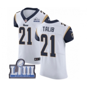 Men's Nike Los Angeles Rams #21 Aqib Talib White Vapor Untouchable Elite Player Super Bowl LIII Bound NFL Jersey