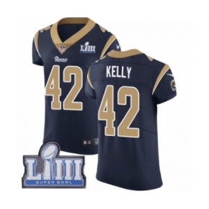 Men's Nike Los Angeles Rams #42 John Kelly Navy Blue Team Color Vapor Untouchable Elite Player Super Bowl LIII Bound NFL Jersey