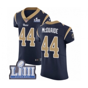 Men's Nike Los Angeles Rams #44 Jacob McQuaide Navy Blue Team Color Vapor Untouchable Elite Player Super Bowl LIII Bound NFL Jersey