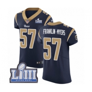 Men's Nike Los Angeles Rams #57 John Franklin-Myers Navy Blue Team Color Vapor Untouchable Elite Player Super Bowl LIII Bound NFL Jersey